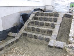 Treppe aus Granitgroßstein gebraucht